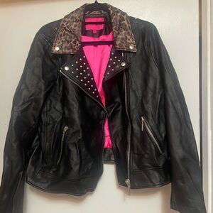 Betsey Johnson by Torrid faux leather jacket. Size 2X but fits like 1X